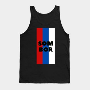 Sombor City in Serbian Flag Colors Vertical Tank Top